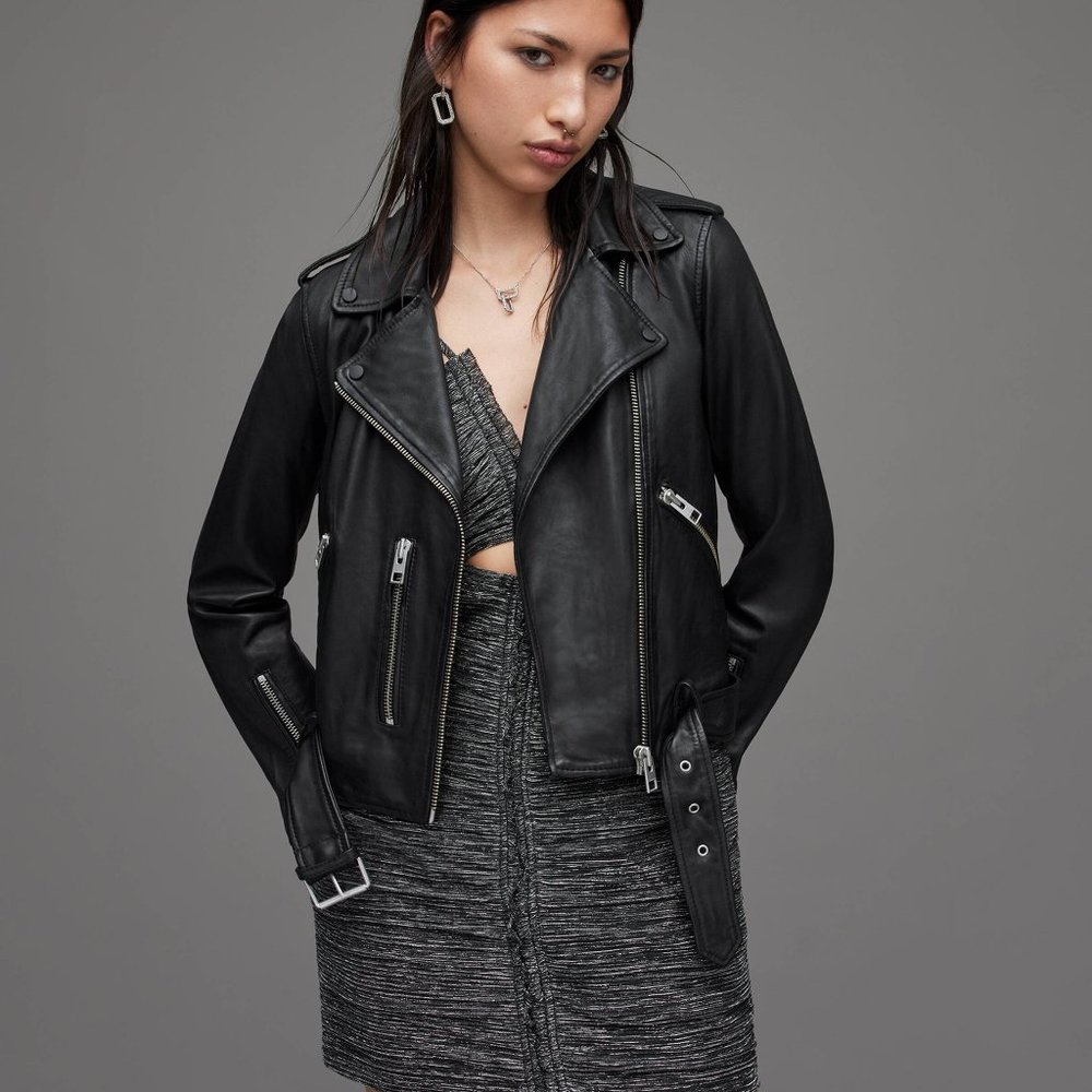 All Saints Balfern Leather Biker Jacket